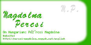 magdolna percsi business card